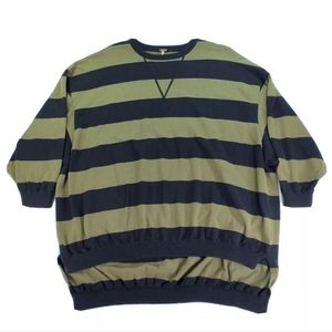 Free People Surfin Hi Lo Oversized Green Sweater